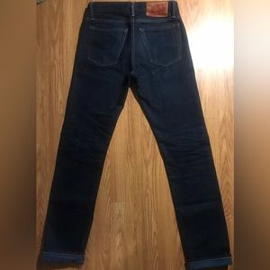 Left Field NYC Chelsea Size 31 Indigo dyed  Weft/Warp 17oz Selvedge Denim.